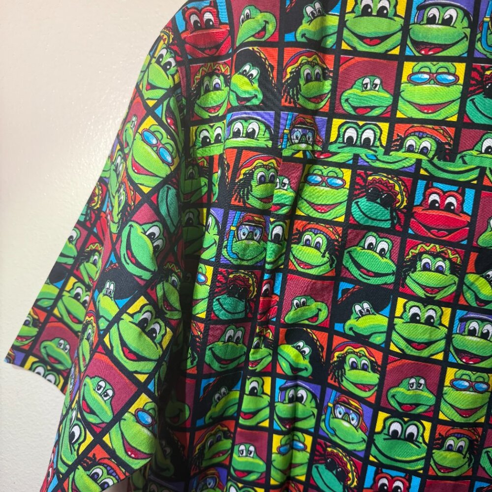 Señor Frog Button Up Shirt Men's Large Frog Print All Over Cotton - Picture 9 of 15